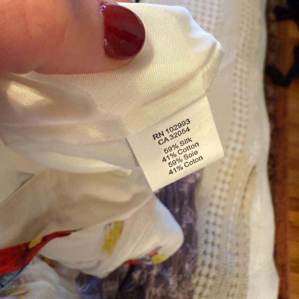 Twinkle by Wenlan for Anthropologie Silk Cotton Floral Skirt | Size 4 - Picture 6 of 6